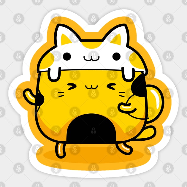 yellow cat tour guide profession Sticker by MEDZ